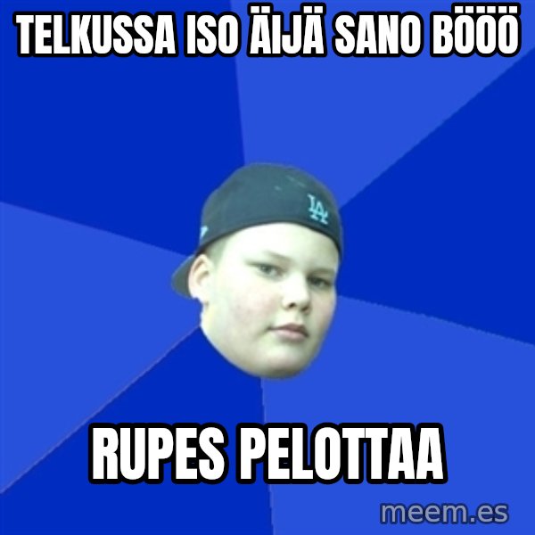 Jonnen Neuvo meme: telkussa  iso  äijä sano   BÖÖÖ / rupes   pelottaa