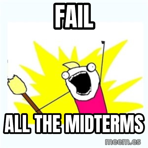 X ALL THE THINGS meme: Fail / All The Midterms