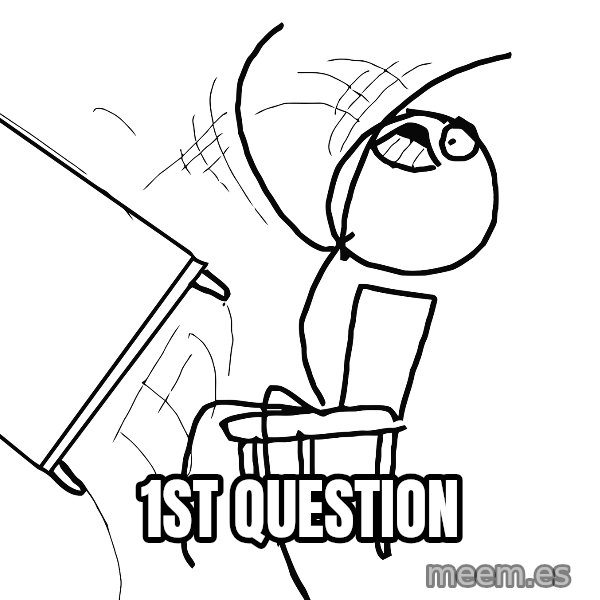 Desk Flip Rage Guy meme: 1st Question