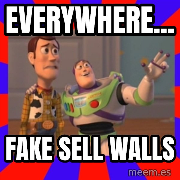 X, X Everywhere  meme: EVERYWHERE... / FAKE SELL WALLS