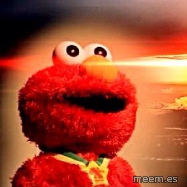 Elmo Nuclear Bomb meme template