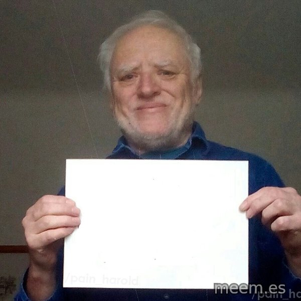 Harold Holding a Sign meme template