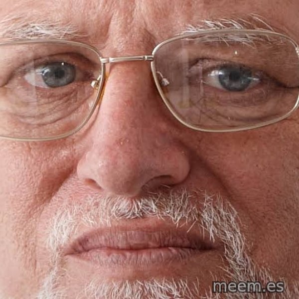 Sad Harold in Glasses meme template